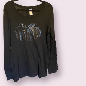 Harley-Davidson Long Sleeve w/ Motorcycle Design